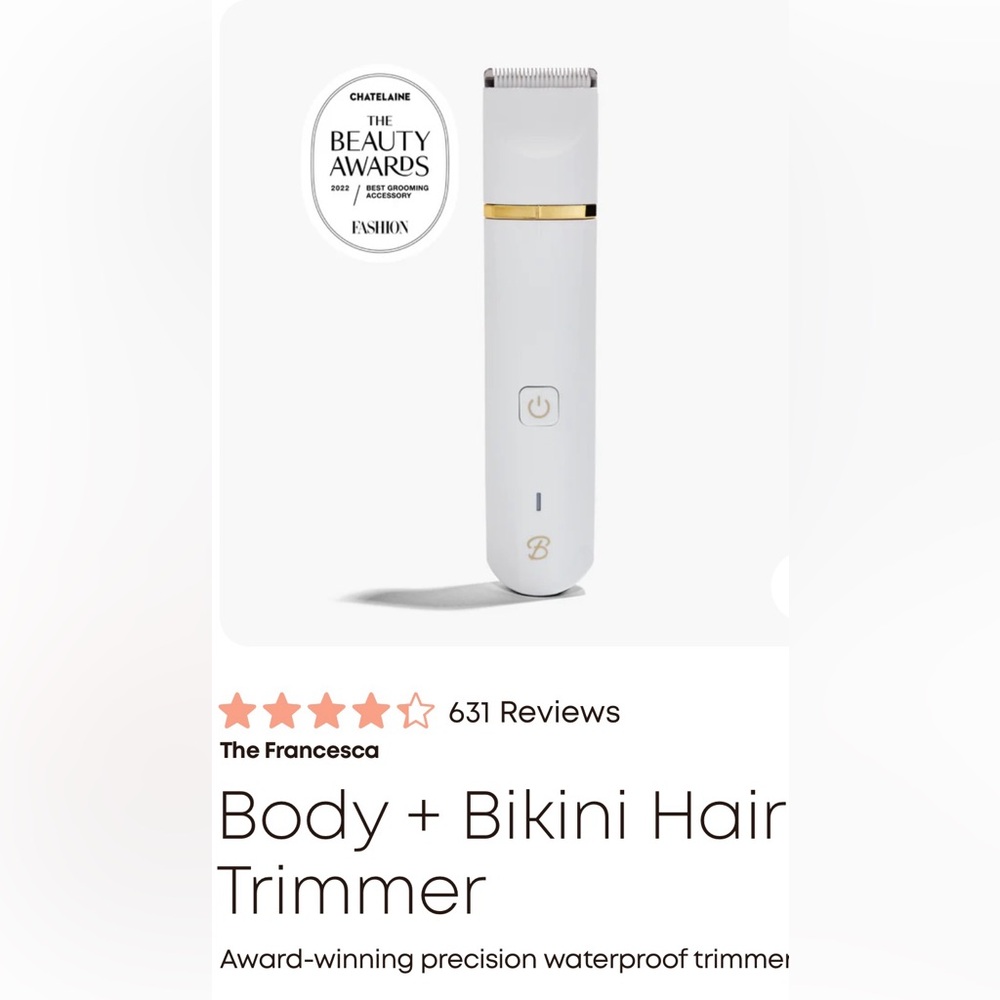 Francesca• Body Bikini Hair Trimmer
Award-winning precision waterproof trimmer